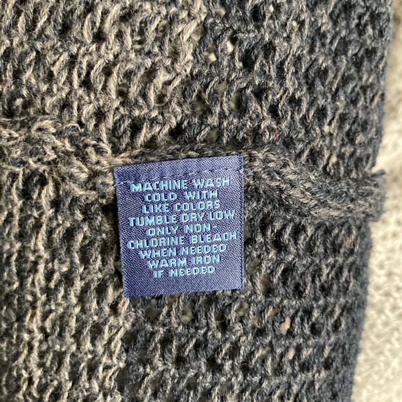 Westbound Wms L Open Front Knit Cardigan Black Gray Ombre Layering Casual Boho - Picture 4 of 9